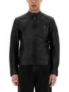 Belstaff Lambskin V Racer Jacket In Black