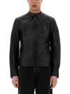 Belstaff Lambskin V Racer Jacket In Black