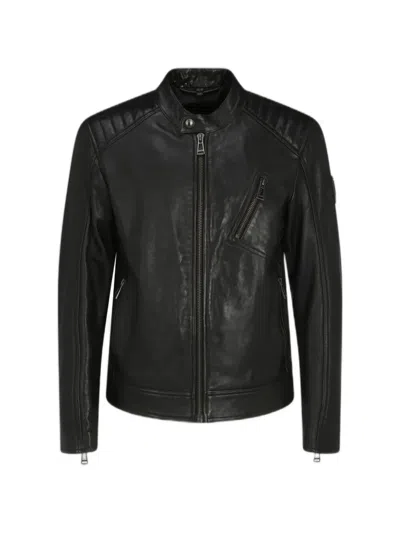 Belstaff V Racer Leather Jacket In Black