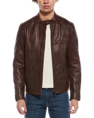 Belstaff V Racer Leather Jacket In Brown