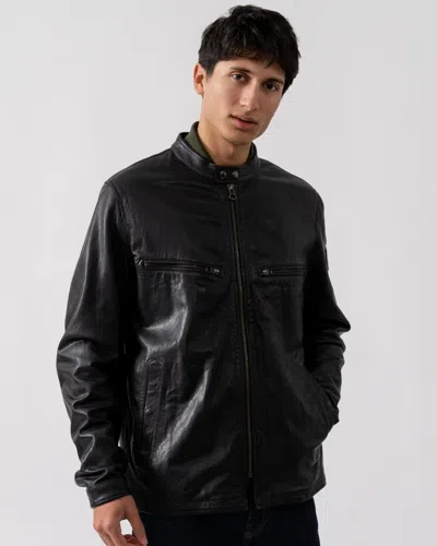 Belstaff V Racer Mens Leather Jacket In Black