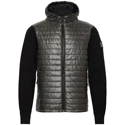 Pre-owned Belstaff Vert Zip Black Hooded Cardigan Jacket