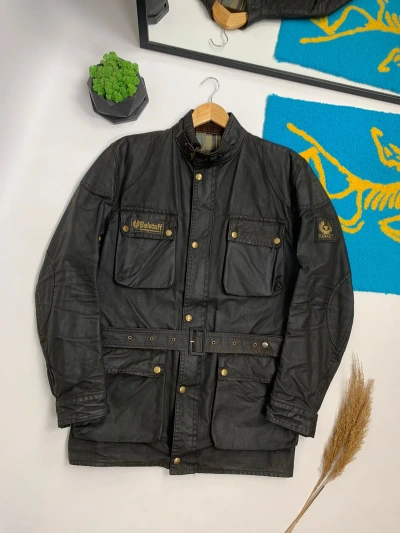 Pre-owned Belstaff Vintage  60's Trialmaster Professional Waxed Jacket In Black