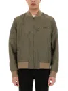 Belstaff Bomber Jacket With Ribbed Cuffs And Hem In Military Green