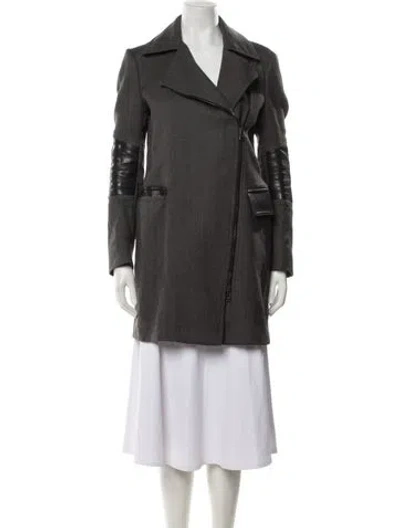 Pre-owned Belstaff Virgin Wool Biker Jacket In Gray