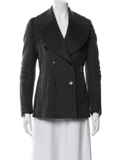 Pre-owned Belstaff Virgin Wool Biker Jacket In Gray