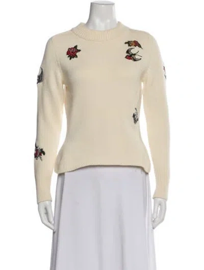 Pre-owned Belstaff Virgin Wool Graphic Print Sweater In Neutral