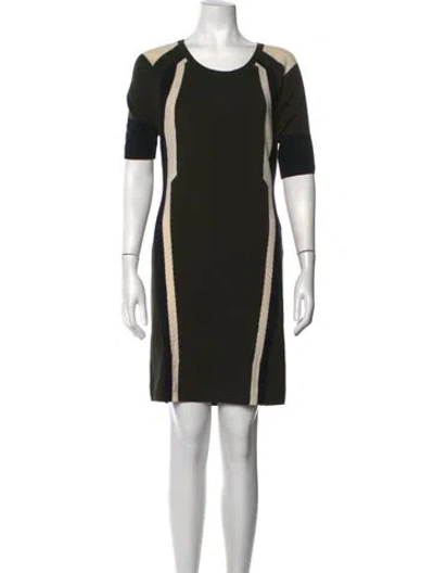 Pre-owned Belstaff Virgin Wool Knee-length Dress In Black