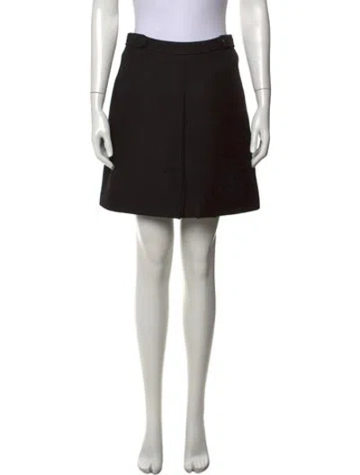 Pre-owned Belstaff Virgin Wool Mini Skirt In Black