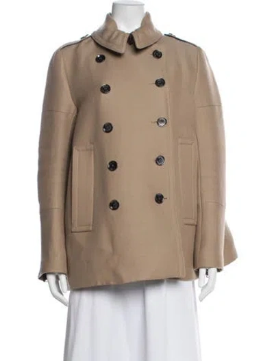 Pre-owned Belstaff Virgin Wool Peacoat In Brown
