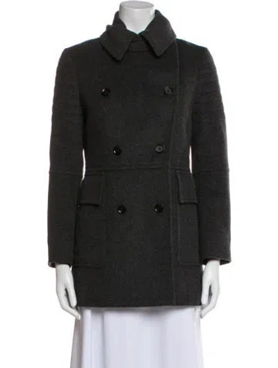 Pre-owned Belstaff Virgin Wool Peacoat In Gray