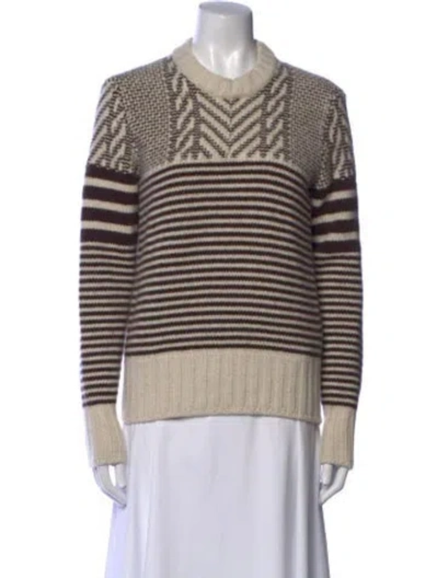 Pre-owned Belstaff Virgin Wool Striped Sweater In Neutral