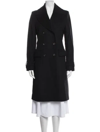 Pre-owned Belstaff Virgin Wool Trench Coat In Blue