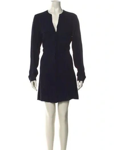 Pre-owned Belstaff V-neck Mini Dress In Black