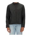 Belstaff Walkham Waxed Cotton Biker Jacket In Black