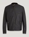 Belstaff Man Jacket Midnight Blue Size 42 Cotton In Black