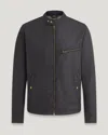 Belstaff Man Jacket Midnight Blue Size 42 Cotton In Dark Navy