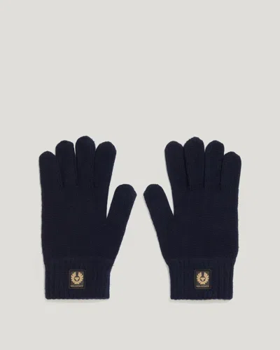 Belstaff Watch Gloves In Dark Ink