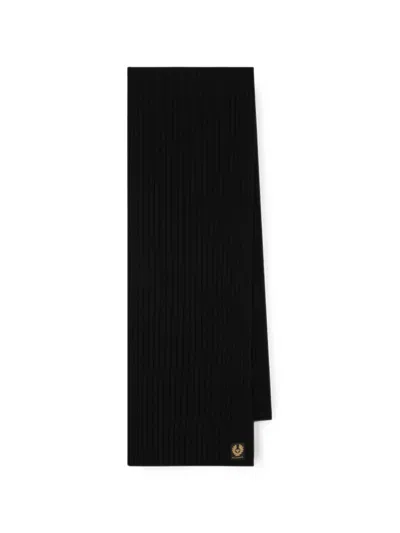 Belstaff Watch Logo-patch Scarf In Pattern