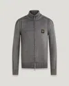 Belstaff Man Cardigan Charcoal Size L Wool In Forge Grey
