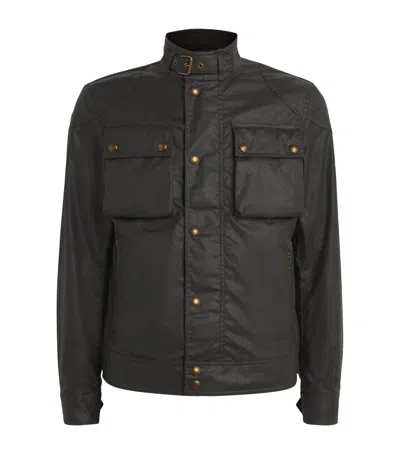 Belstaff Waxed Cotton Racemaster Jacket In Black