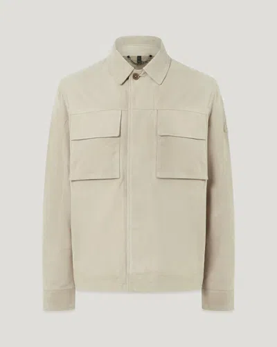 Belstaff Waymark Overshirt Flyweight Suede In Sand