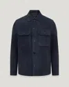 Belstaff Waypoint Suede Overshirt In Dark Ink