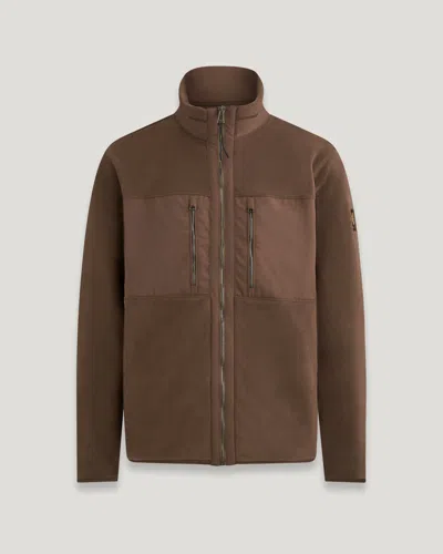 Belstaff Welder Full Zip Sweatshirt In Clay Brown