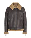 Belstaff Men Shearling Jacket In Brown