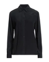 Belstaff Woman Shirt Black Size 8 Acetate, Silk In Black