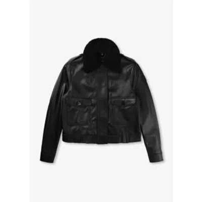 Belstaff Womens Rowan Leather Jacket In Black