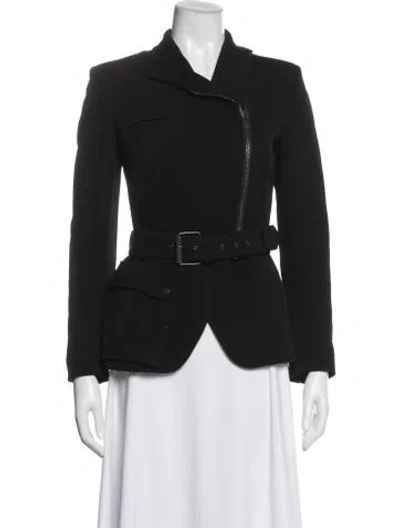 Pre-owned Belstaff Wool Biker Jacket In Black