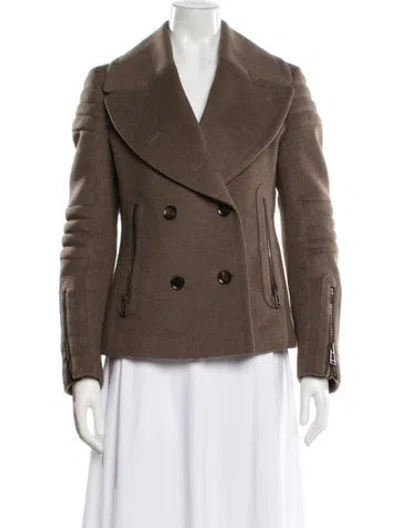 Pre-owned Belstaff Wool Biker Jacket In Brown