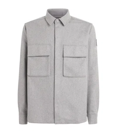 Belstaff Wool-blend Pointer Shirt In Gray
