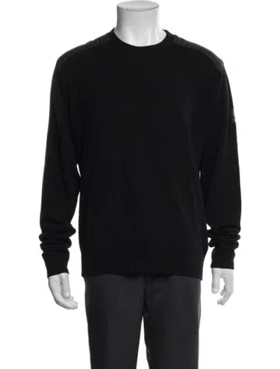 Pre-owned Belstaff Wool Crew Neck Pullover In Black