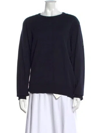 Pre-owned Belstaff Wool Crew Neck Sweater In Blue