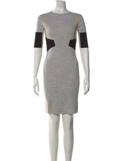 Pre-owned Belstaff Wool Knee-length Dress In Gray