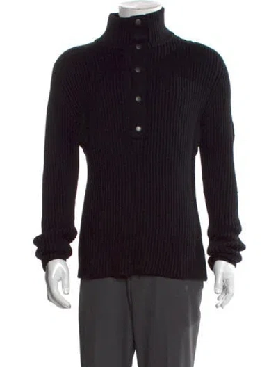 Pre-owned Belstaff Wool Mock Neck Pullover In Black