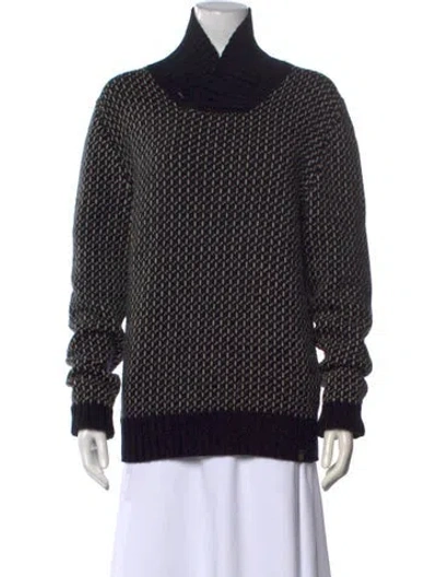 Pre-owned Belstaff Wool Patterned Sweater In Black