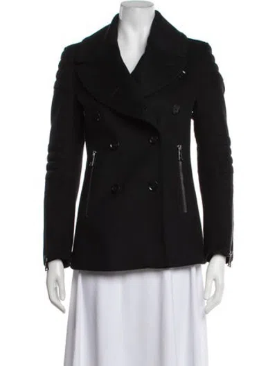 Pre-owned Belstaff Wool Peacoat In Black