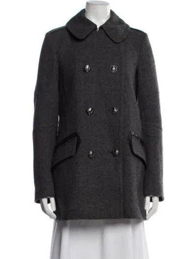 Pre-owned Belstaff Wool Peacoat In Gray