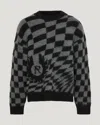 Belstaff X Represent Checkerboard Knit Sweater In Shadow