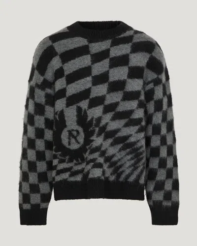 Belstaff X Represent Checkerboard Knit Sweater In Shadow