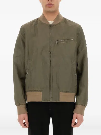 BELSTAFF ZIP-FASTENING BOMBER JACKET