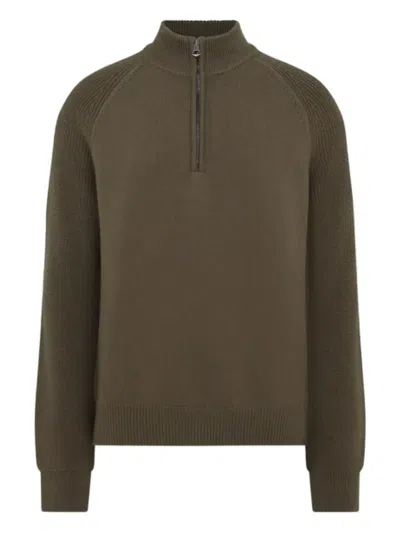 Belstaff Zip Raglan Sleeve Knitwear In Green