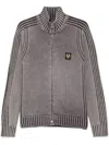 Belstaff Man Cardigan Charcoal Size L Wool In 灰色