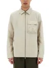 Belstaff Zippered Shirt Jacket In Beige