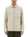 Belstaff Zippered Shirt Jacket In Beige
