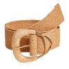 BELTBE STRAW ELASTIC BELT WITH TRIANGLE BUCKLE