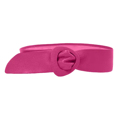 Beltbe Wide Triangle Buckle Belt In Pink